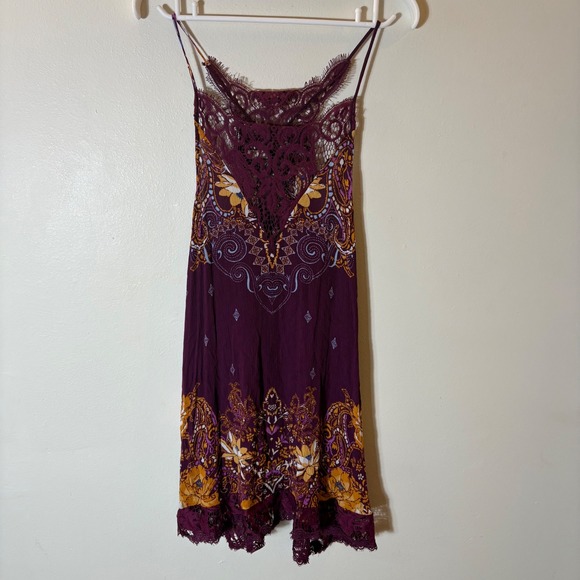 Intimately Free People Who's Sorry Now Printed Slip Dress Size Small - Picture 2 of 7